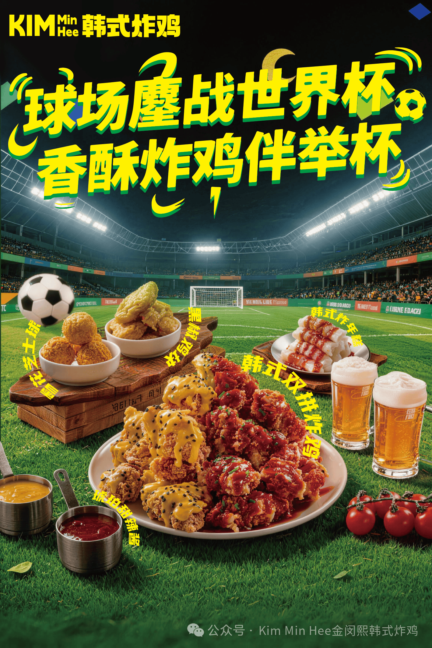 熬夜看球不怕累，一口炸鸡全到位！2026世界杯，KimMinHee陪你燃情一整夜！